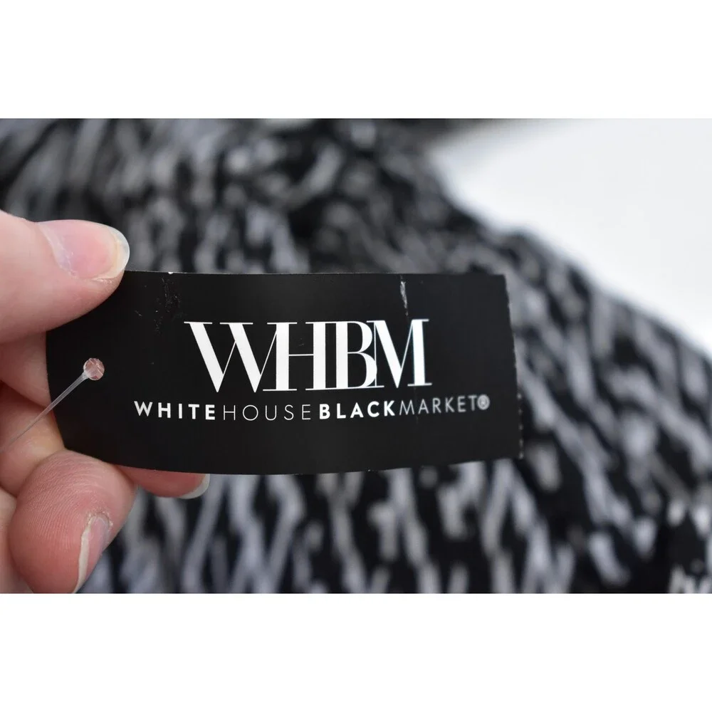 White House Black Market Dress Womens Small Fractured Mesh Kimono Mini New - Picture 8 of 12